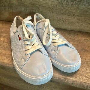 Tommy Hilfiger Light Blue Sneakers with White Laces